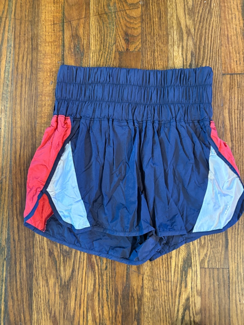 🎉Free People Navy Athletic Shorts with Pink & White Panels